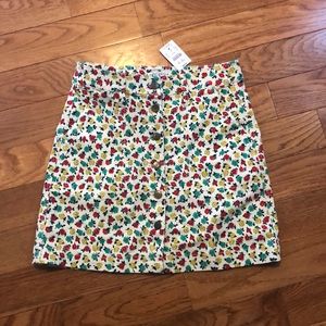 J. Crew Mercantile floral denim skirt